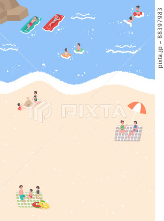 海水浴場のイラスト 88397983