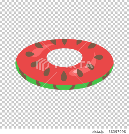 Illustration of a floating ring of watermelon design Illustration of a floating ring of watermelon design 88397998