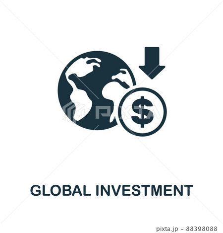 Global Investment flat icon. Colored element sign from finance management collection. Flat Global Investment icon sign for web design, infographics and more. 88398088