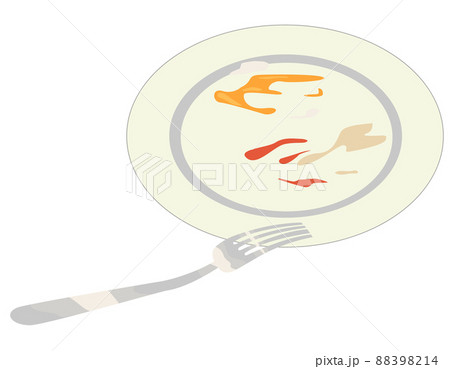 食後の皿とフォーク 食後の皿とフォーク 88398214