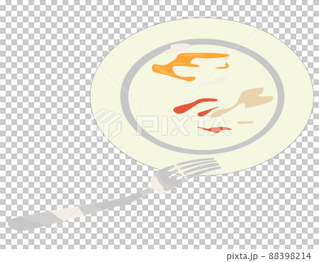食後の皿とフォーク 食後の皿とフォーク 88398214