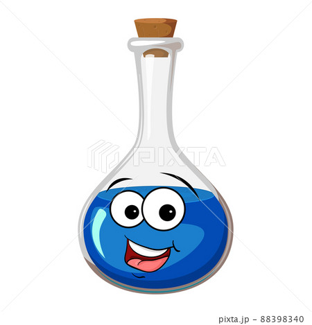 Blue potion mascot cartoon character. Vector illustration isolated on white background 88398340