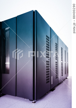 server racks inside datacenter of internet service provider 88400290