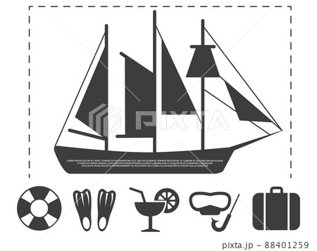 Sailboat travel info poster elements Sailboat travel info poster elements 88401259