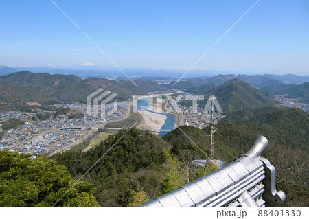 金華山山頂の岐阜城から見る景色／岐阜県 88401330