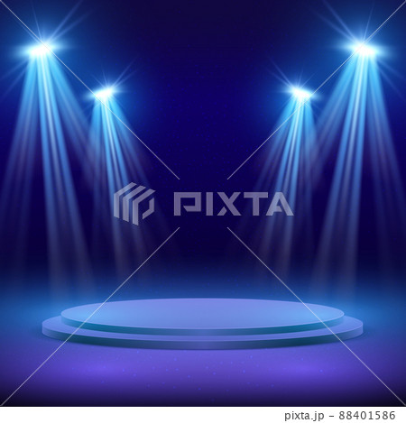 Concert stage with spot light lighting. Show performance background Concert stage with spot light lighting. Show performance background 88401586
