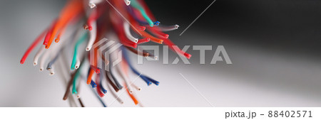 Bundle of thin multicoloured cords 88402571