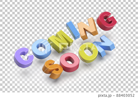 Coming soon promo text 88403052