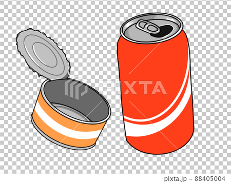 缶詰とジュースの空き缶のイラスト素材 [88405004] - PIXTA