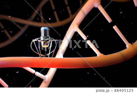 Nanobots are repairing damaged DNA. Nanobots are repairing damaged DNA. 88405125