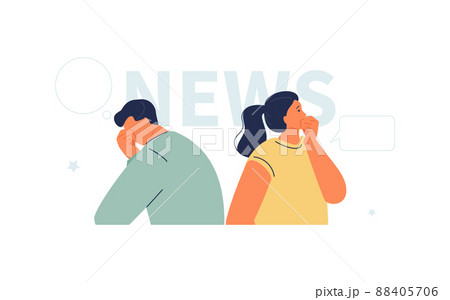 People shocked and frightened by the disastrous news 88405706