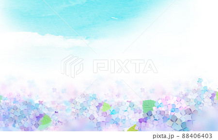 紫陽花の季節 背景素材 紫陽花の季節 背景素材 88406403