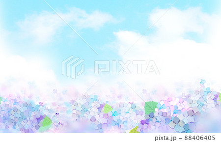 紫陽花の季節　背景素材 88406405