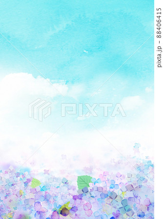 紫陽花の季節　背景素材 88406415