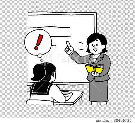 女指導員 水手服女學生聽女教師上課，聽懂了（簡單） 88406725