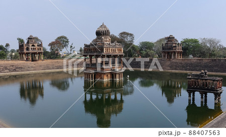 Great Masterpiece of Stone Architecture, Santhebennur Pushkarini, Devangere, Karnataka, India  Built by Hanumantappa Nayaka a local Palegar in 16th Century 88407563