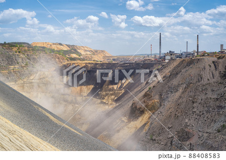Copper mine and smelting complex of Zijin Bor Copper in Bor, Serbia on July 13, 2019, one of the largest copper mines in Europe owned by Chinese mining company Zijin Mining Group 88408583