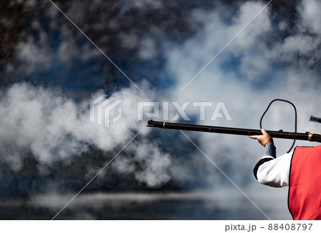 火縄銃の射撃 88408797