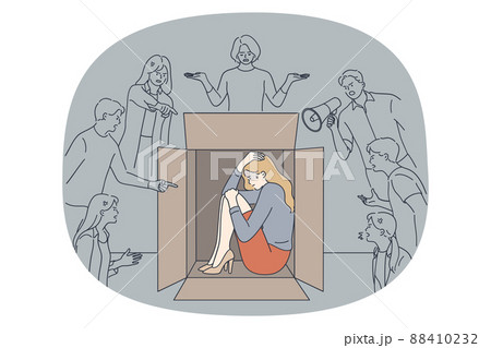 Bullying and public opinion concept 88410232