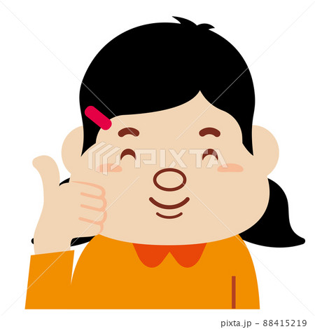 女の子の表情:いいね 女の子の表情:いいね 88415219
