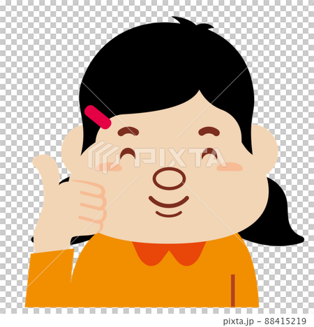 女の子の表情:いいね 女の子の表情:いいね 88415219