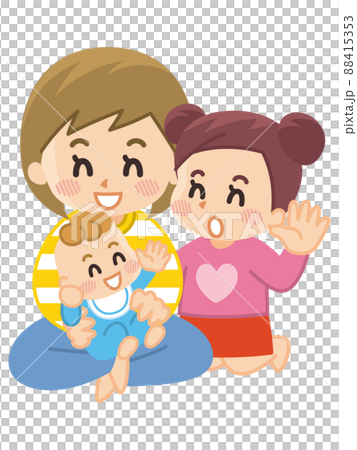 Young women and children childcare 88415353