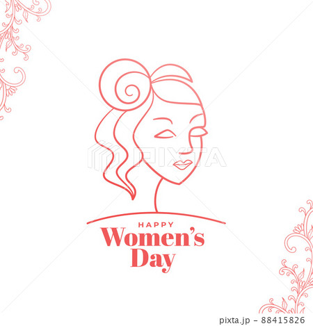 womens day elegent wishes card in line style 88415826