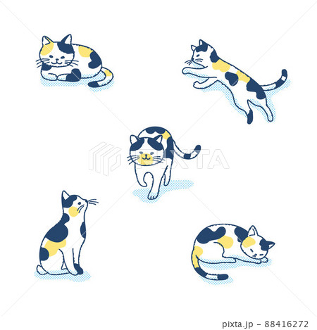 さまざまなポーズの猫 バリエーション セット さまざまなポーズの猫 バリエーション セット 88416272