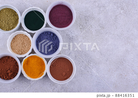 Various healthy superfoods powder Various healthy superfoods powder 88416351