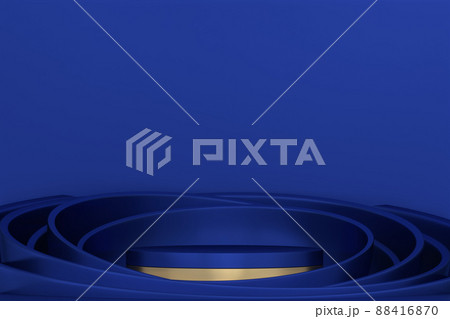 pedestal blue on blue background for the presentation . 3D rendering 88416870