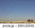 朝の多摩川を渡るロマンスカーEXEα 88416946