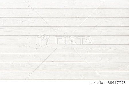 丸頭の真鍮釘で木目と節のある白色の板を板張りした背景画像 88417793