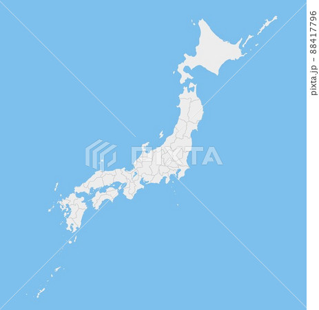 日本全体地図　県境あり 88417796
