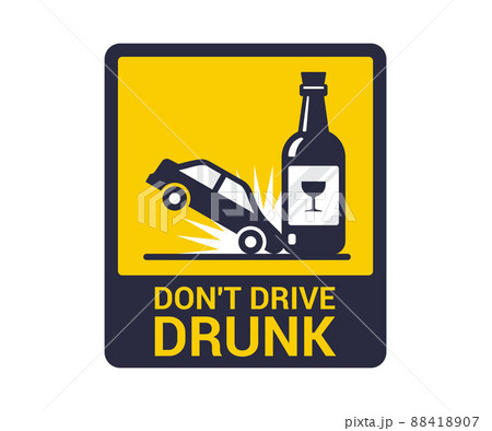 accident drunk driver. poster driving intoxicated. 88418907