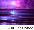 Glossy wet road and cloudy sky - abstract 3d illustration 88419682