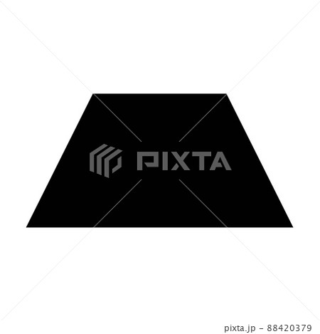 Trapezoid or Trapezium shape symbol vector icon for creative graphic design ui element in a pictogram illustration 88420379