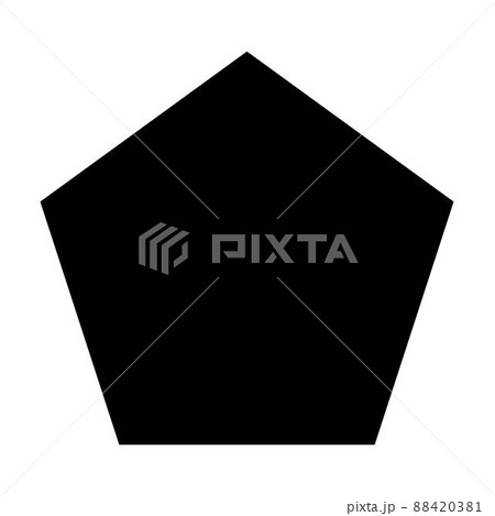Pentagon shape symbol vector icon for creative graphic design ui element in a pictogram illustration 88420381