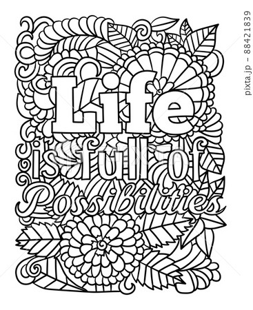 Possibilities Motivational Quote Coloring Page  88421839