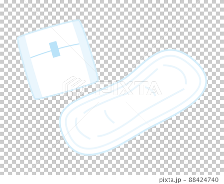 Menstrual napkins, sanitary supplies, female illustrations 88424740