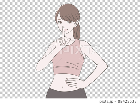食指放在嘴上的女體育教練 食指放在嘴上的女體育教練 88425535