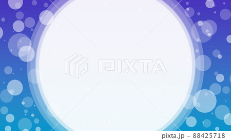 和風フレーム　水玉　玉　輪　紫色　青色　緑色　黄色　背景素材　バックグラウンド 88425718