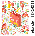 バーゲンセールイラスト 88426343