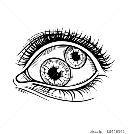 Psychedelic Eye. Double Pupil Psychedelic Eye. Double Pupil 88426361
