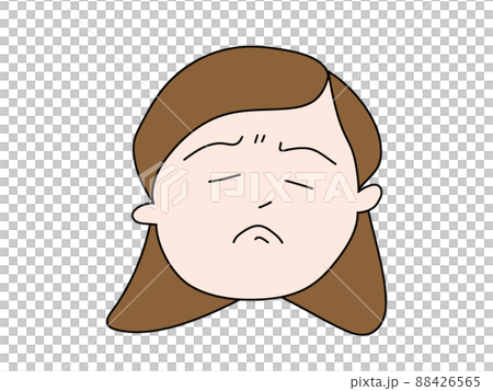 The face of a worried woman The face of a worried woman 88426565