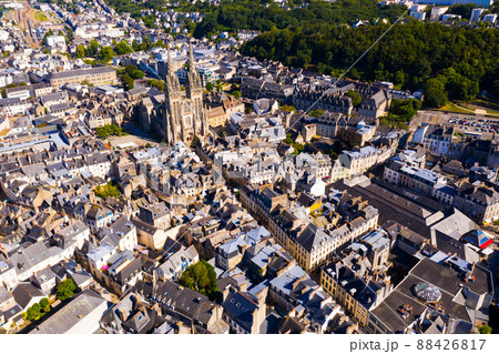 View from drone of french city Quimper View from drone of french city Quimper 88426817
