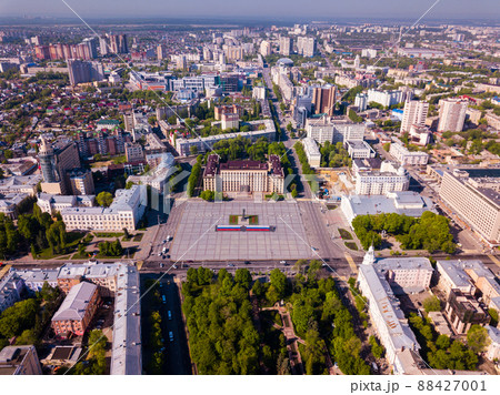 Center of Voronezh with Lenin Square and panel buildings, 88427001