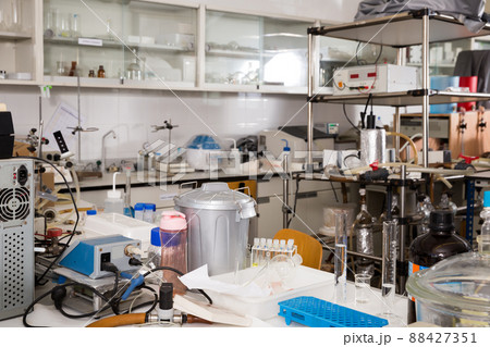 Medical laboratory interior with lab equipment 88427351