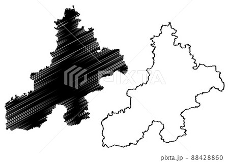 Nienburg district (Federal Republic of Germany, rural district, State of Lower Saxony) map vector illustration, scribble sketch Nienburg map 88428860