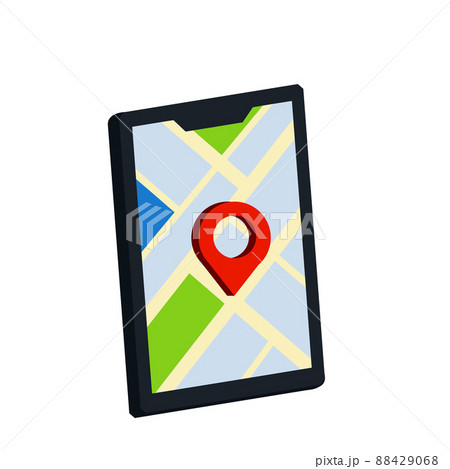 Mobile phone with a city map. Navigation and GPS. Mobile phone with a city map. Navigation and GPS. 88429068