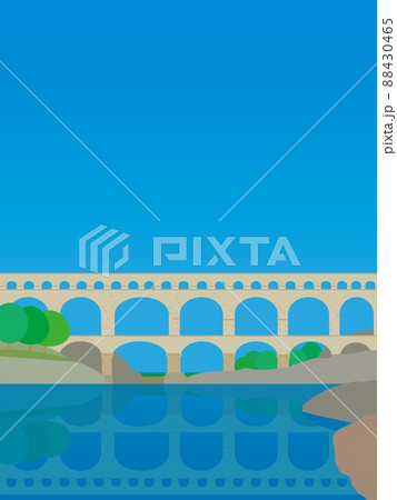 ポン・デュ・ガール　pont　du　gard　フランス　france 88430465